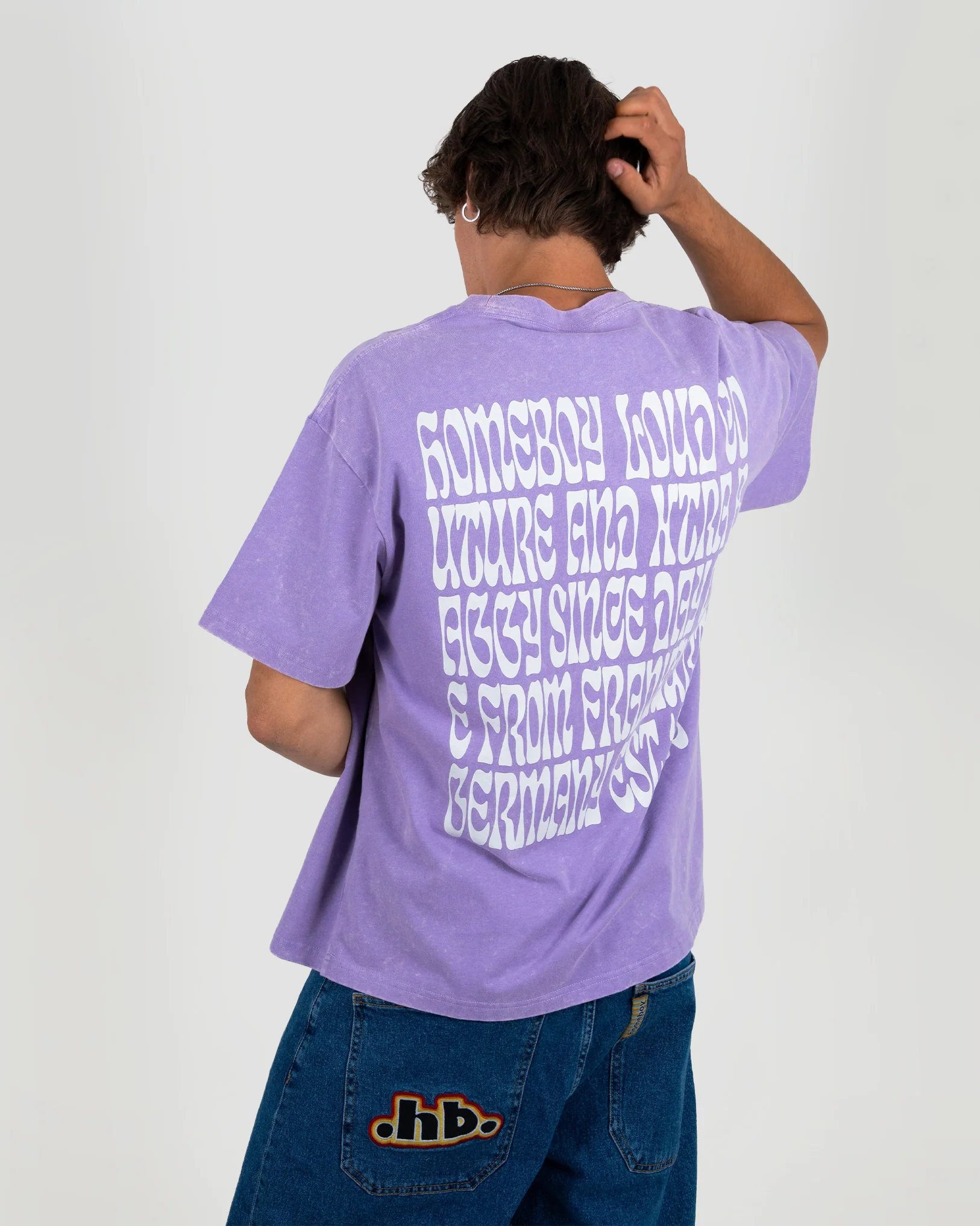 BIG TEXT Tee WASHED LILAC