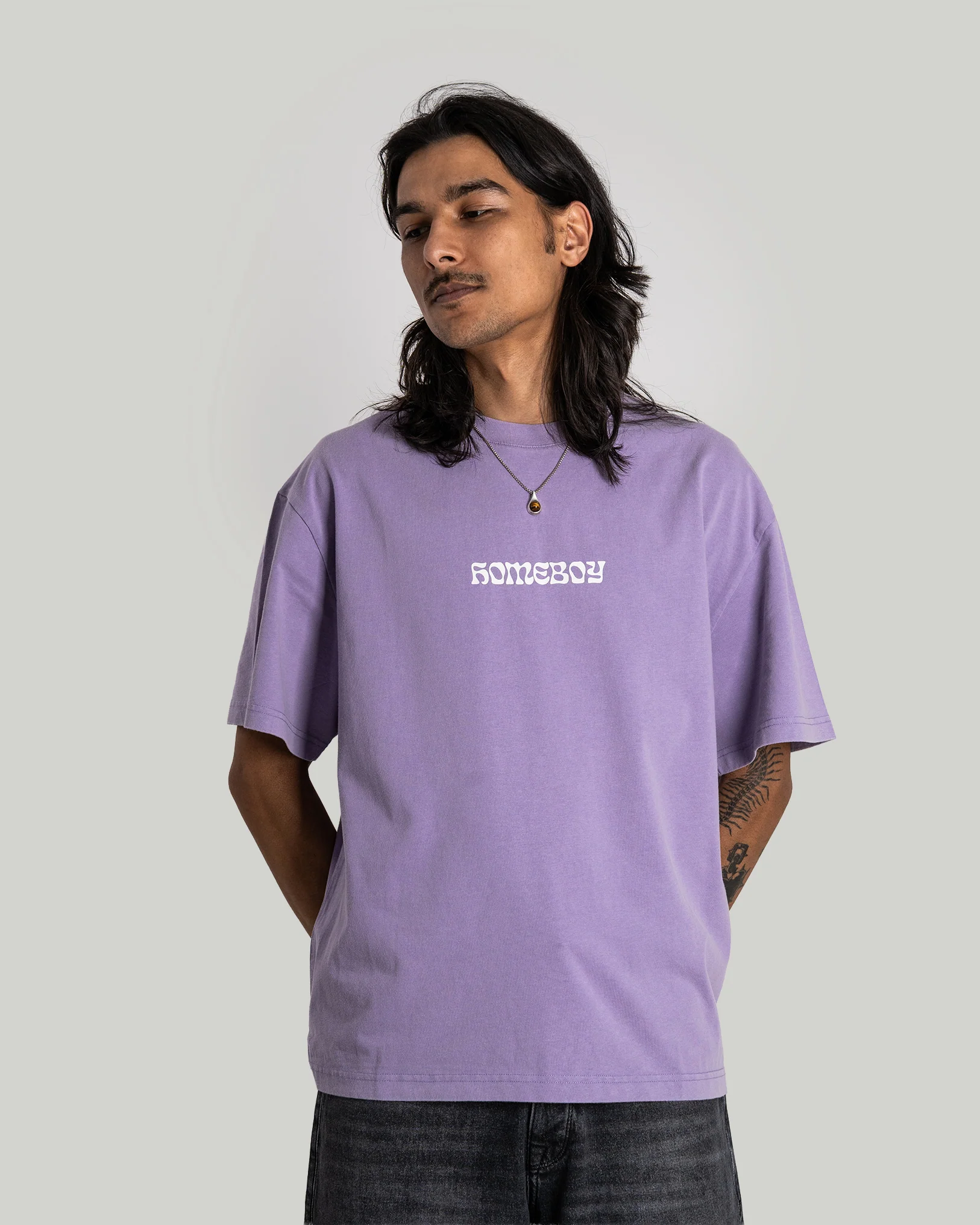 BIG TEXT Tee WASHED LILAC - Image 8