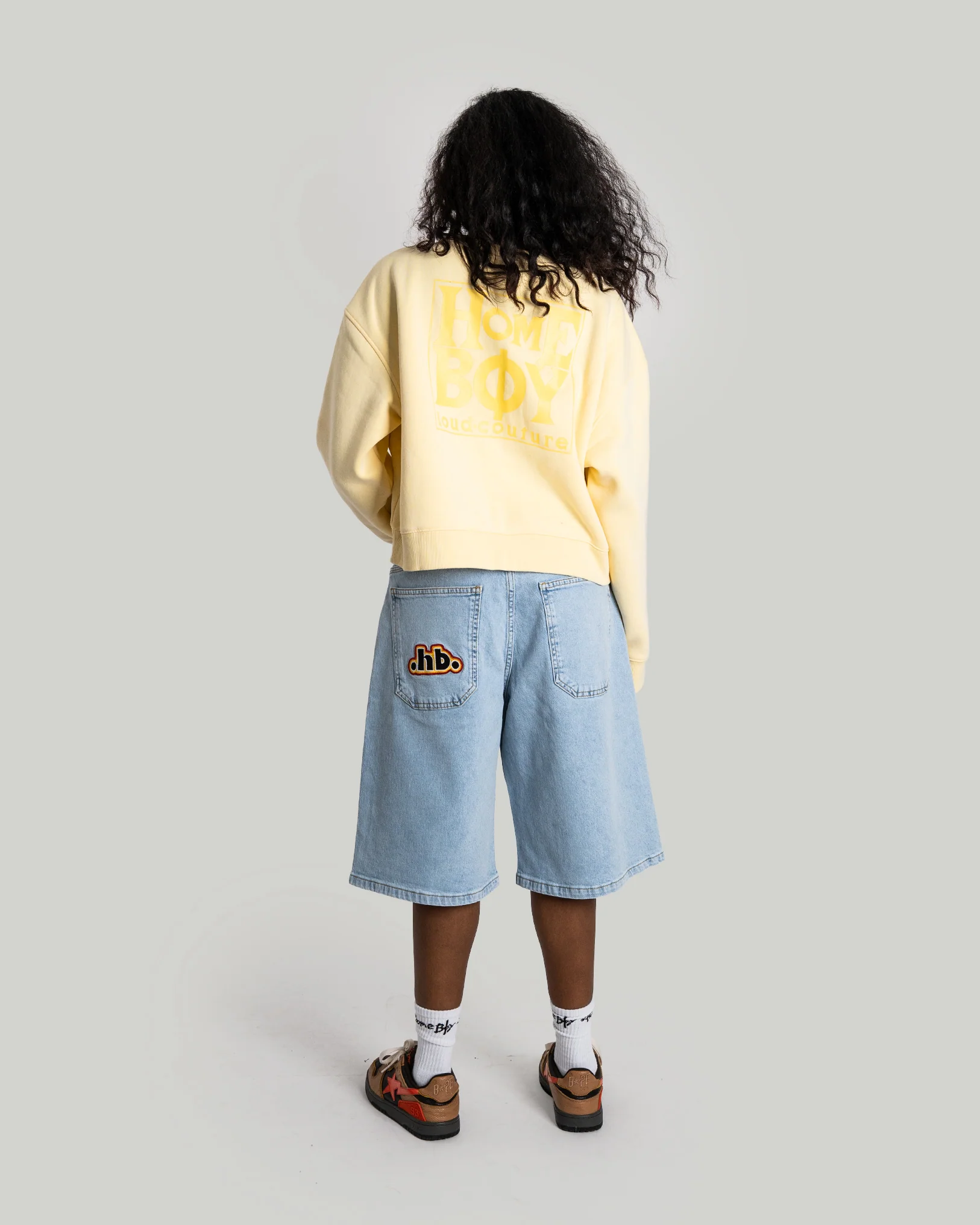 GIRLS Crop Sweat WASHED YELLOW - Image 4