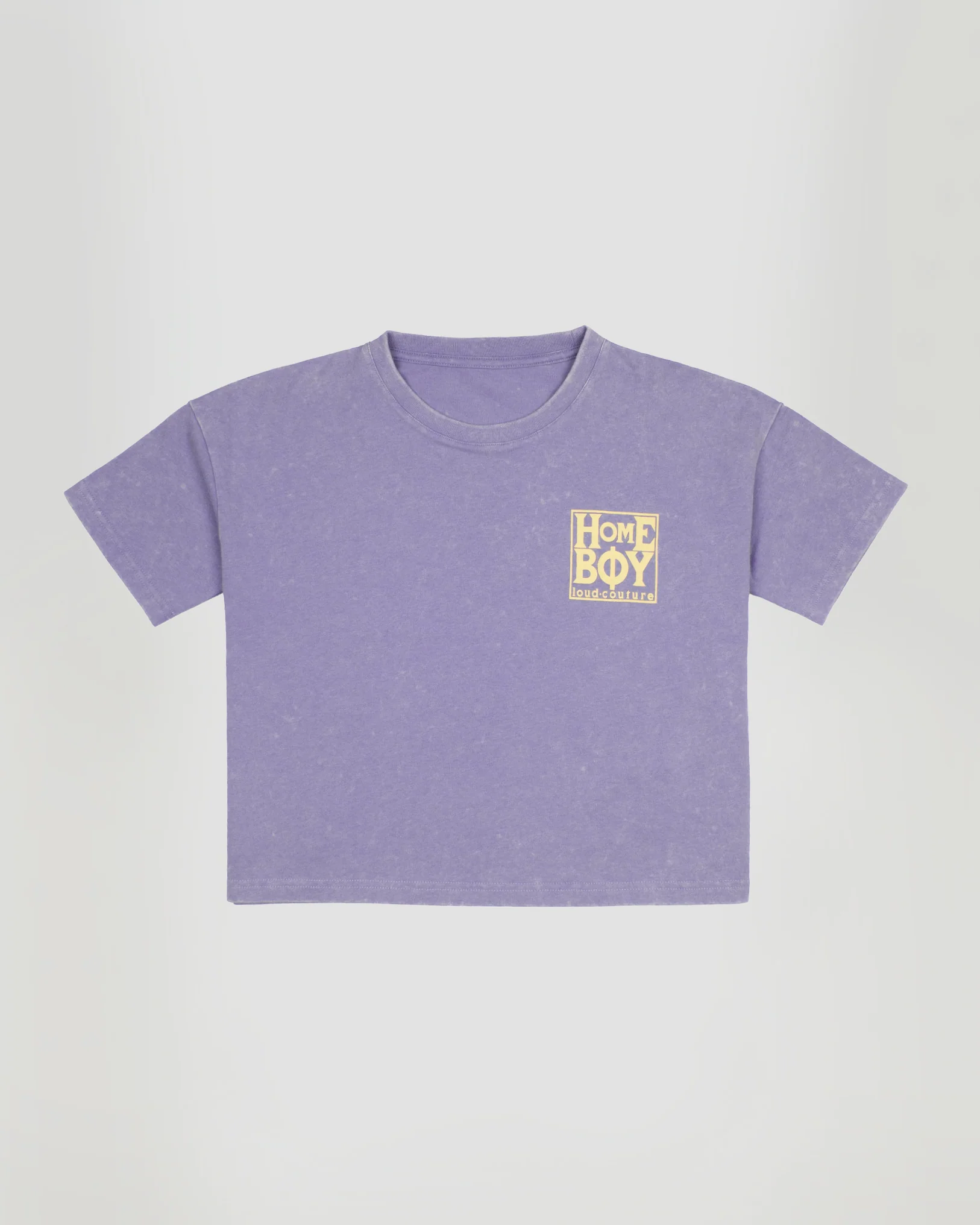 GIRLS Crop Tee - New School WASHED LILAC