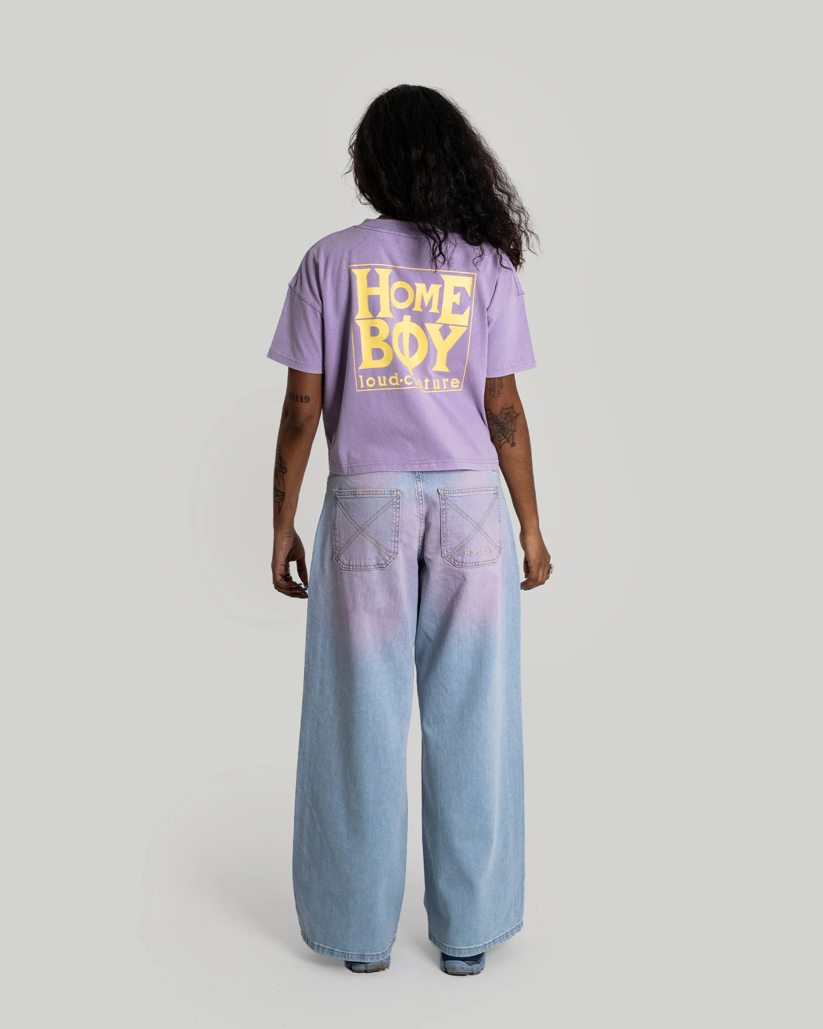 GIRLS Crop Tee - New School WASHED LILAC - Image 3
