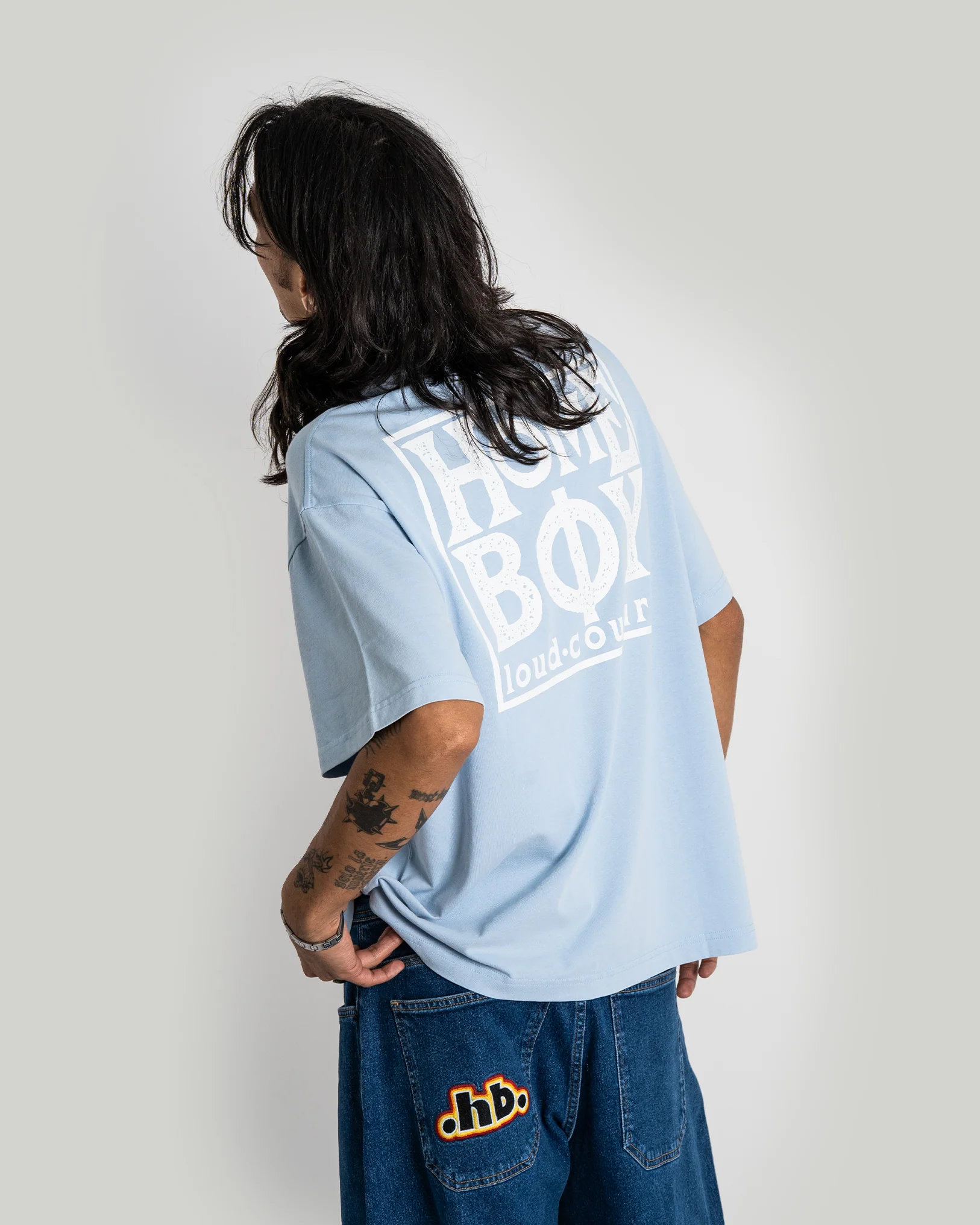 OLD SCHOOL Tee LIGHT BLUE