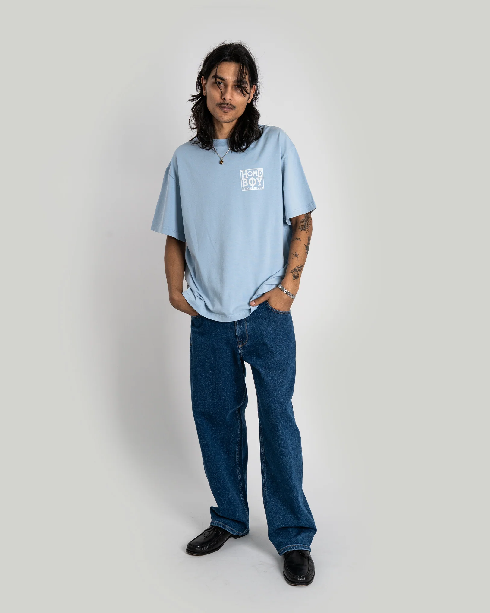 OLD SCHOOL Tee LIGHT BLUE - Image 4