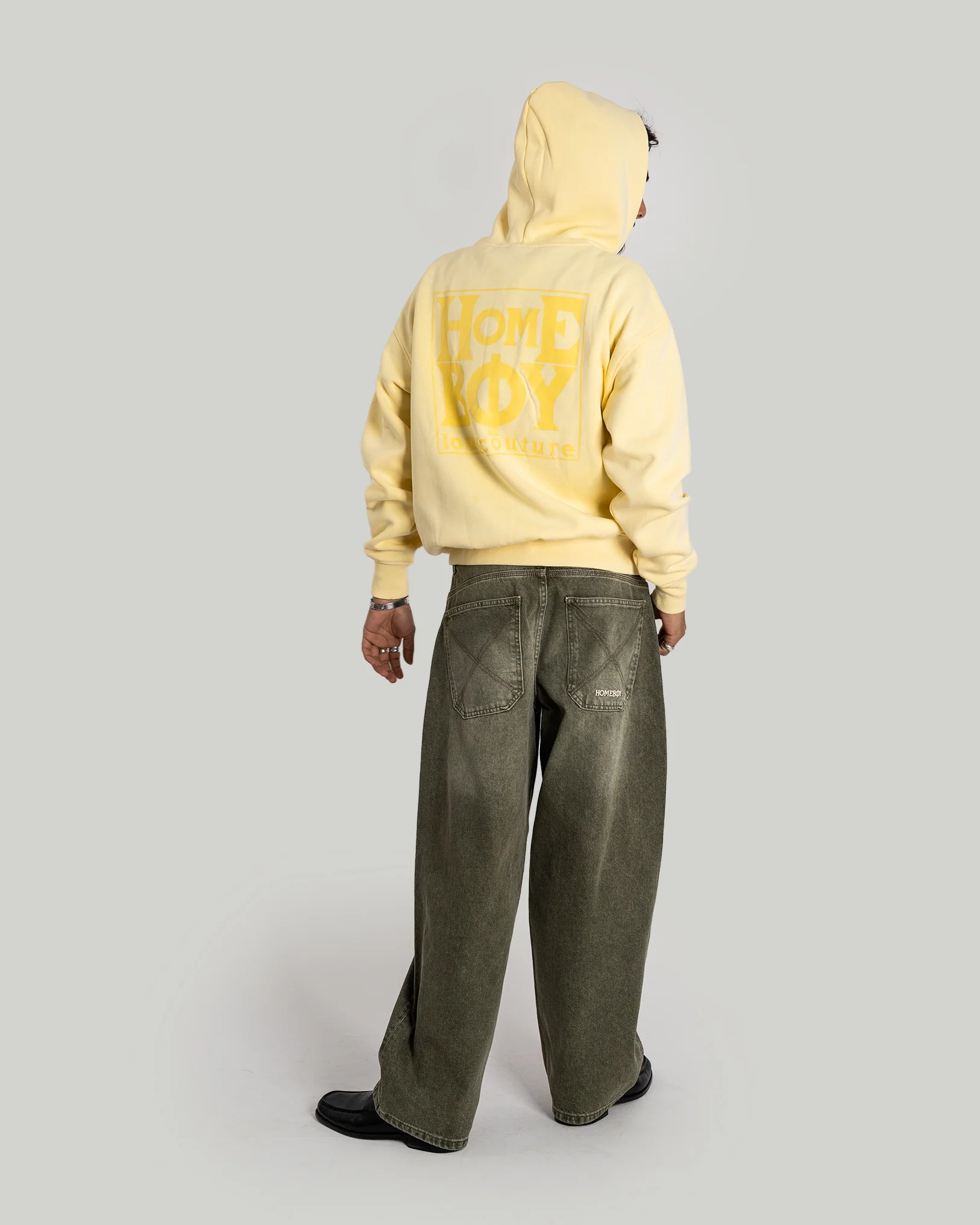 OLD SCHOOL Hooded Jacket WASHED YELLOW - Image 5