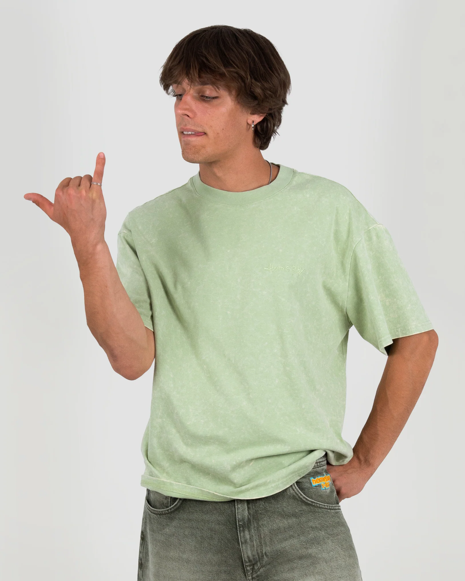 PENCIL Tee WASHED GREEN