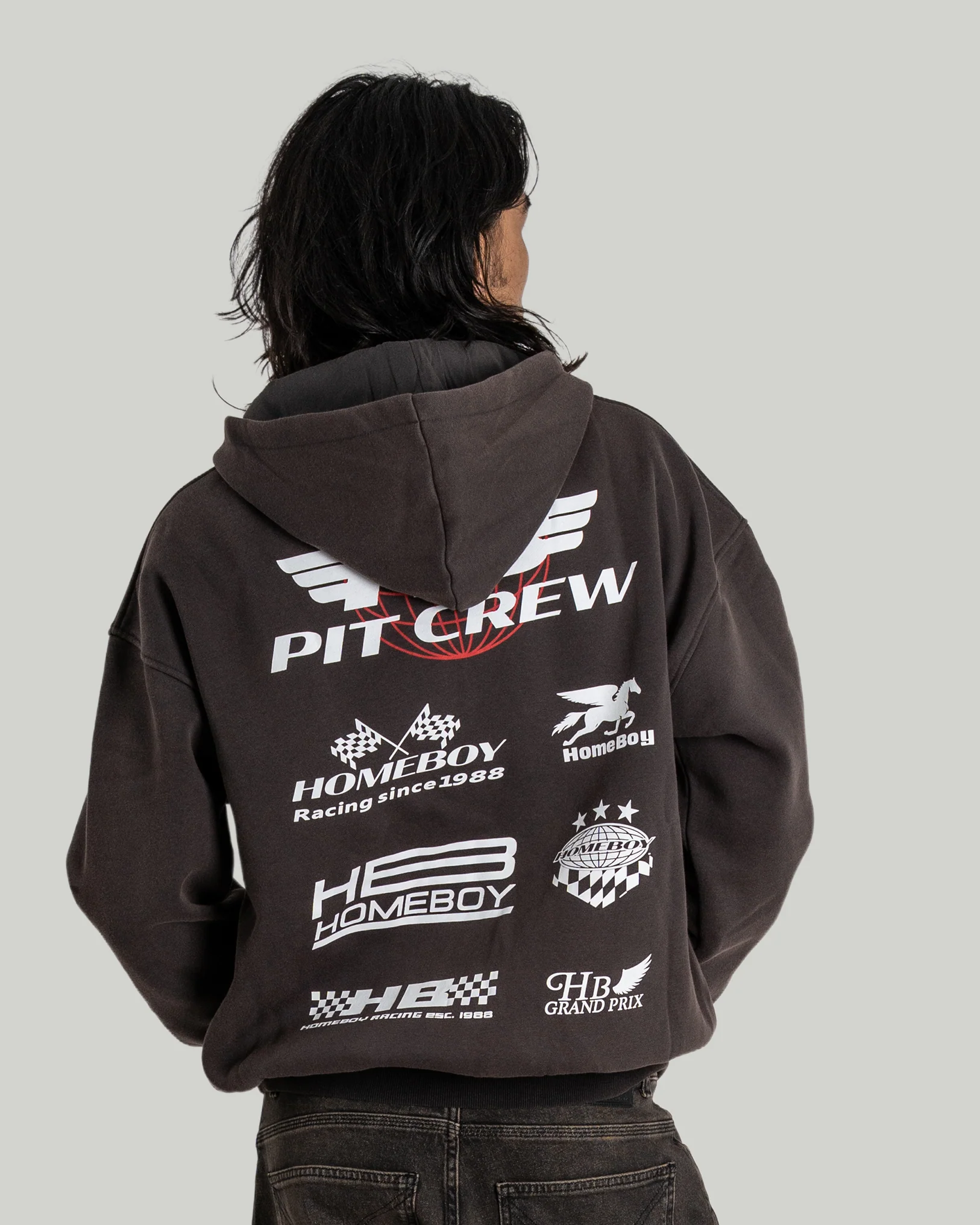 PIT CREW Hooded Jacket WASHED GREY