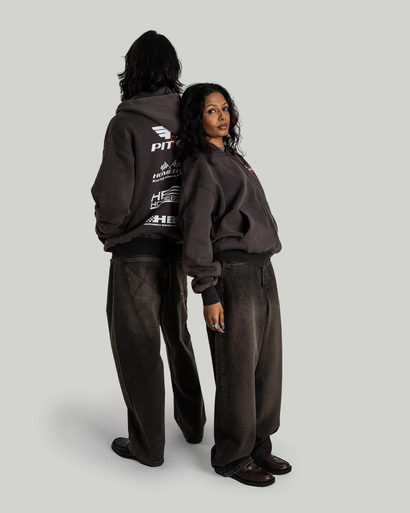 PIT CREW Hooded Jacket WASHED GREY - Image 2