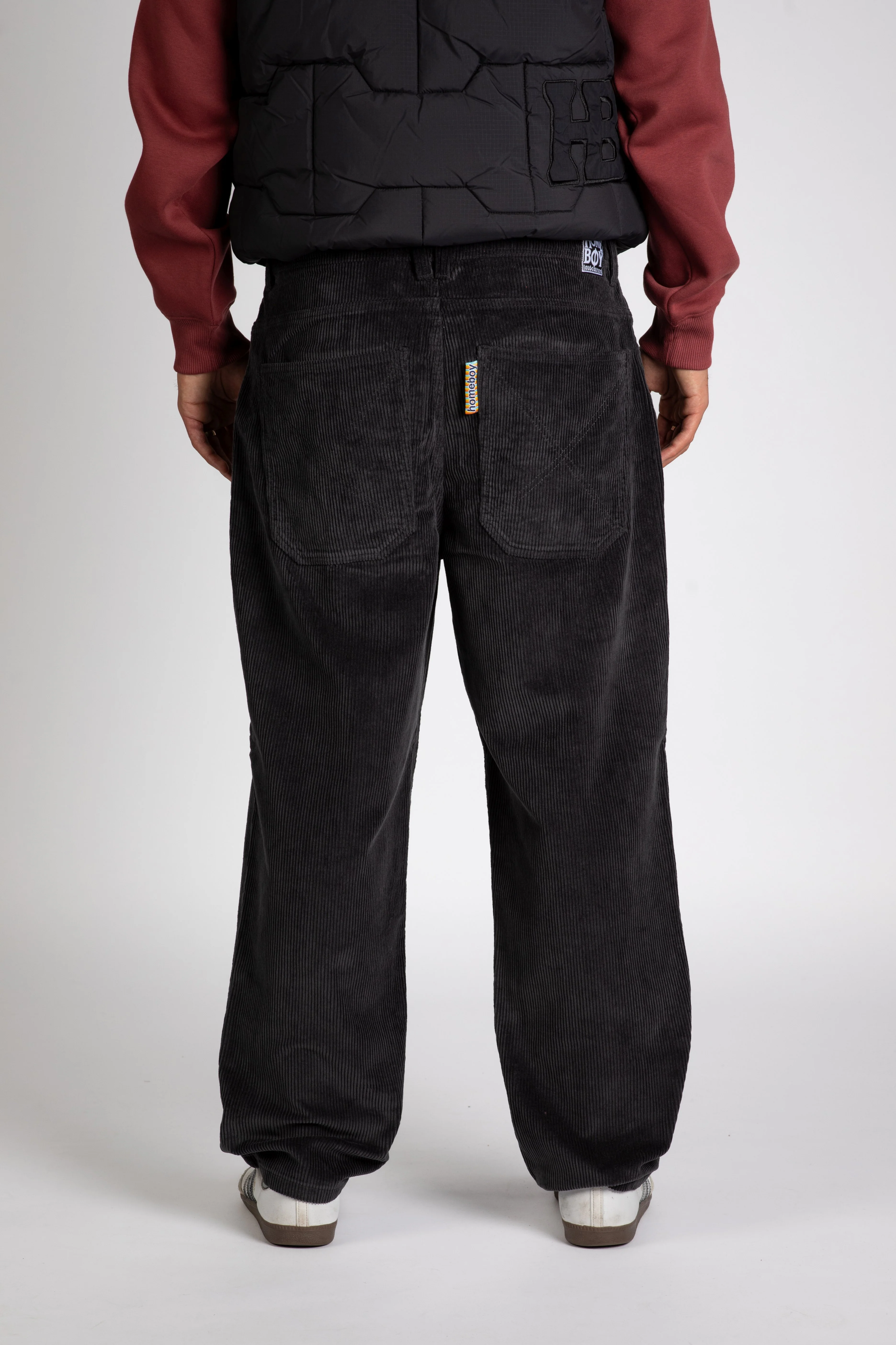 x-tra BAGGY CORD Pants DARK GREY - Image 3