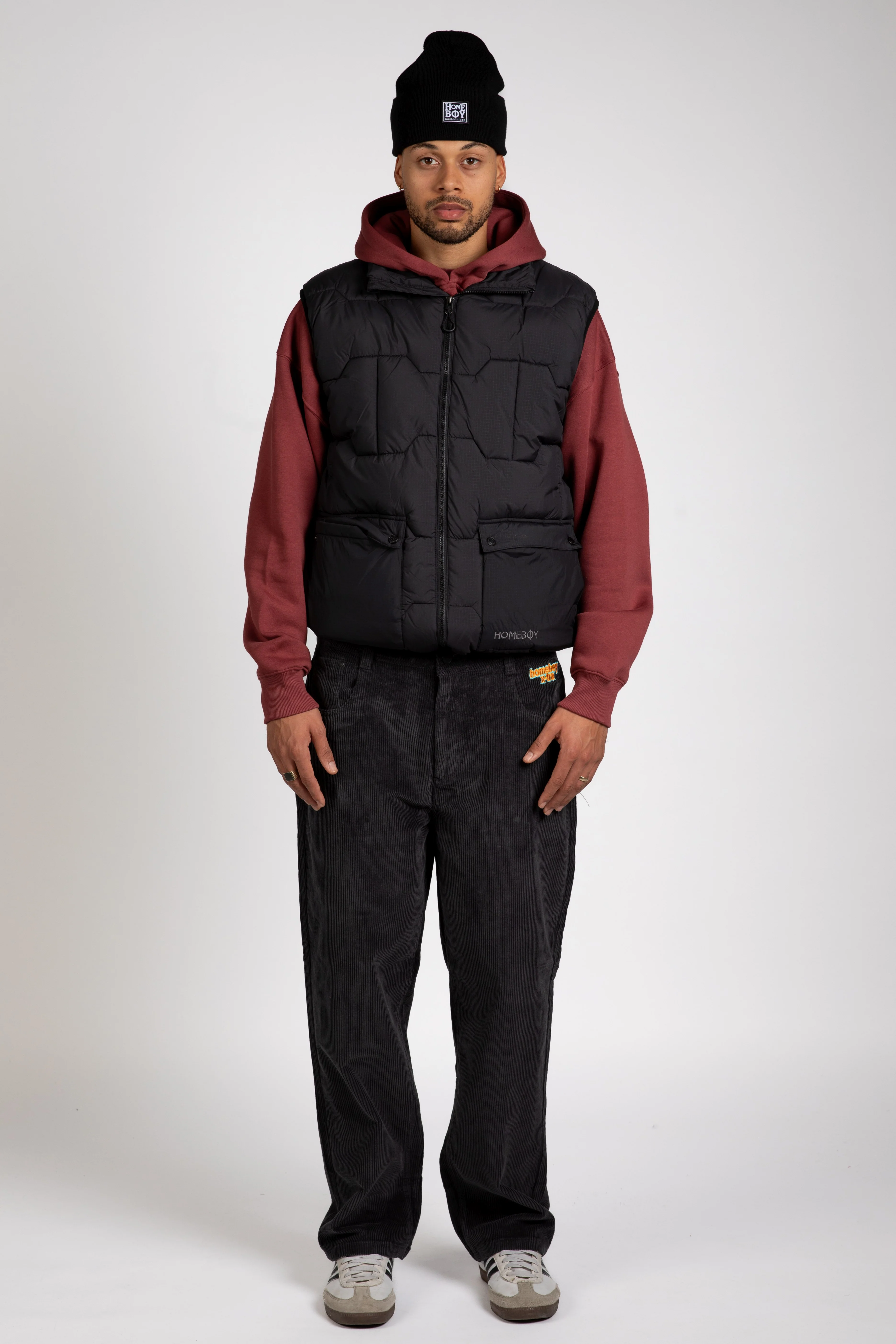 x-tra BAGGY CORD Pants DARK GREY - Image 4