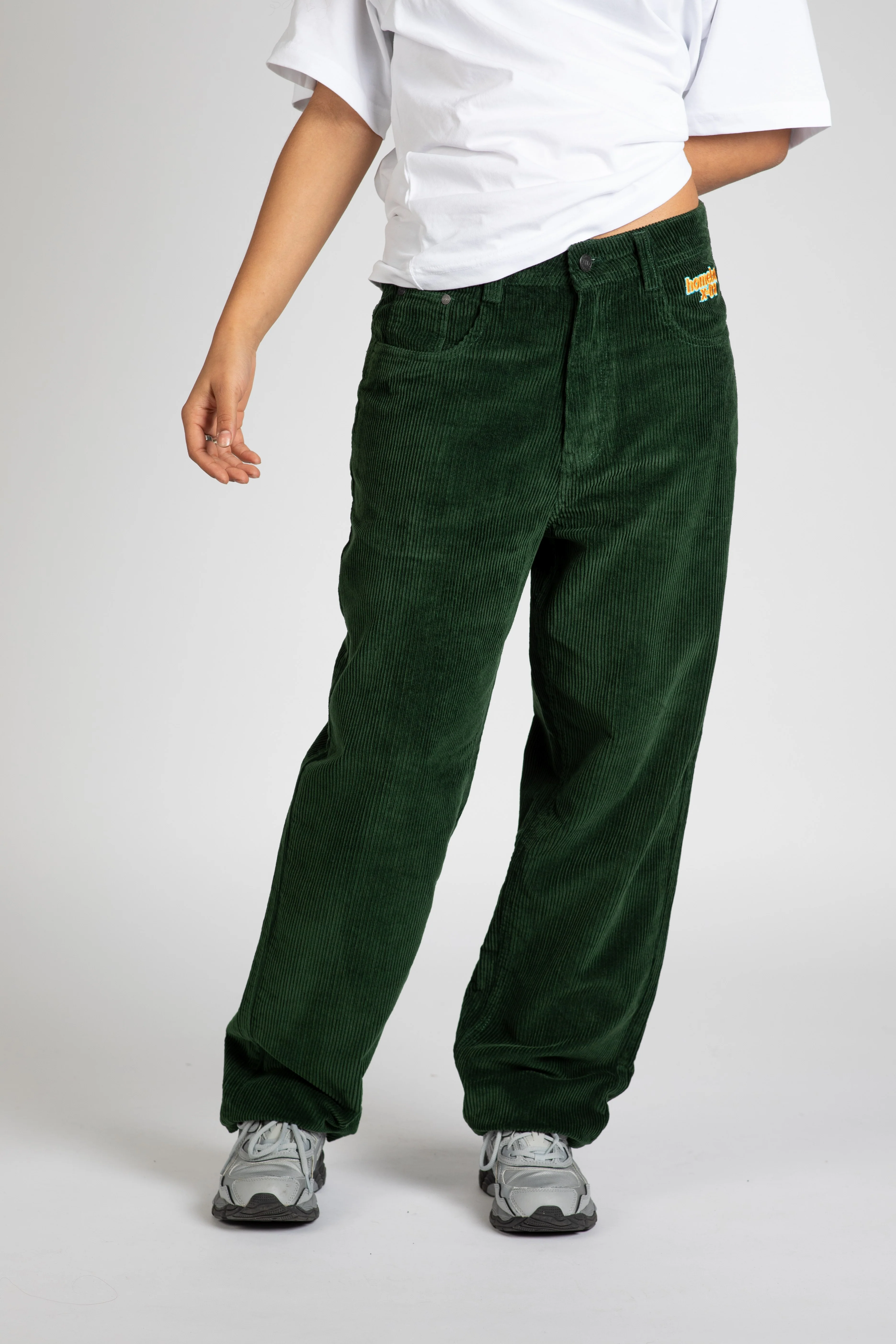 x-tra BAGGY CORD Pants FOREST GREEN - Image 2