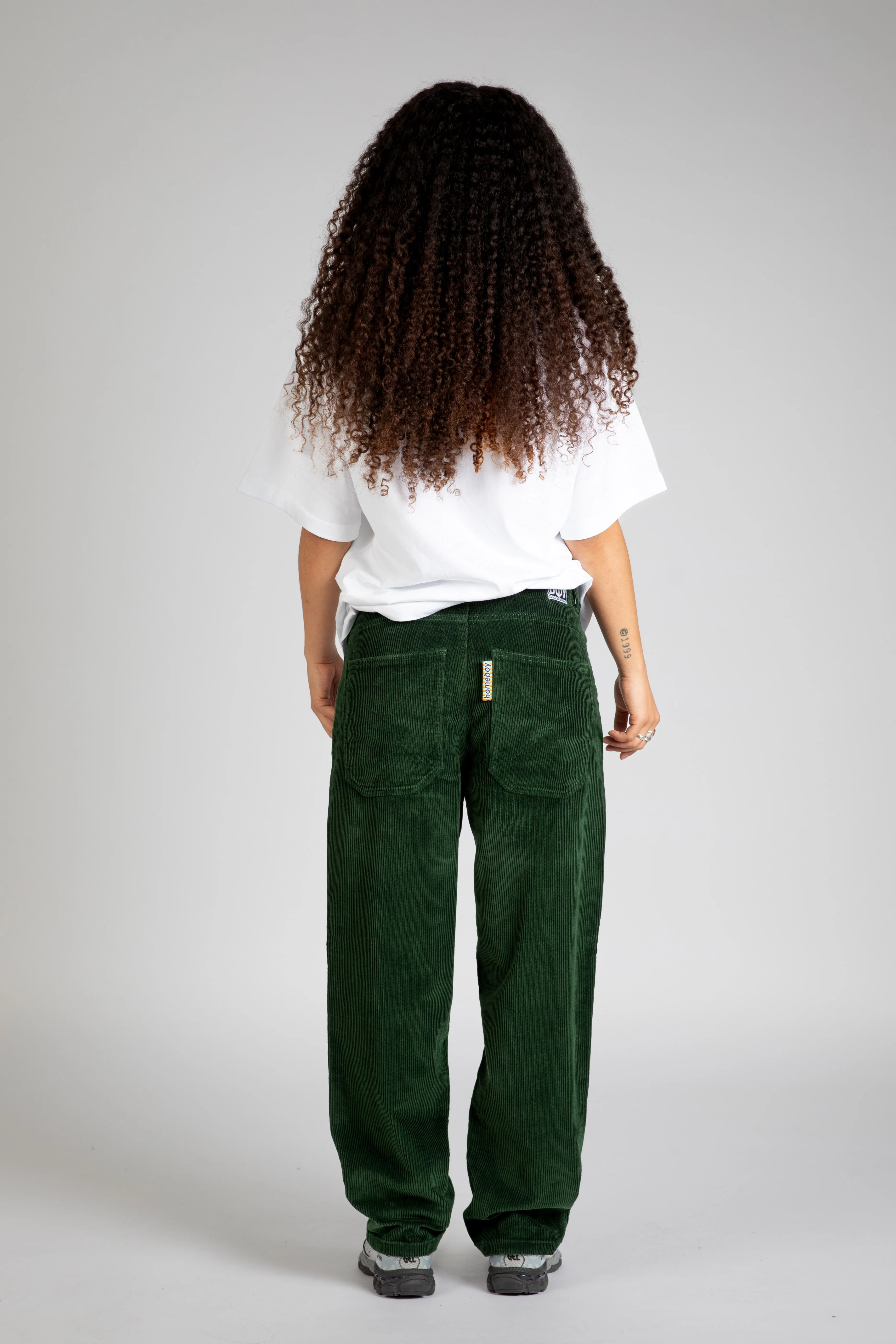 x-tra BAGGY CORD Pants FOREST GREEN - Image 4