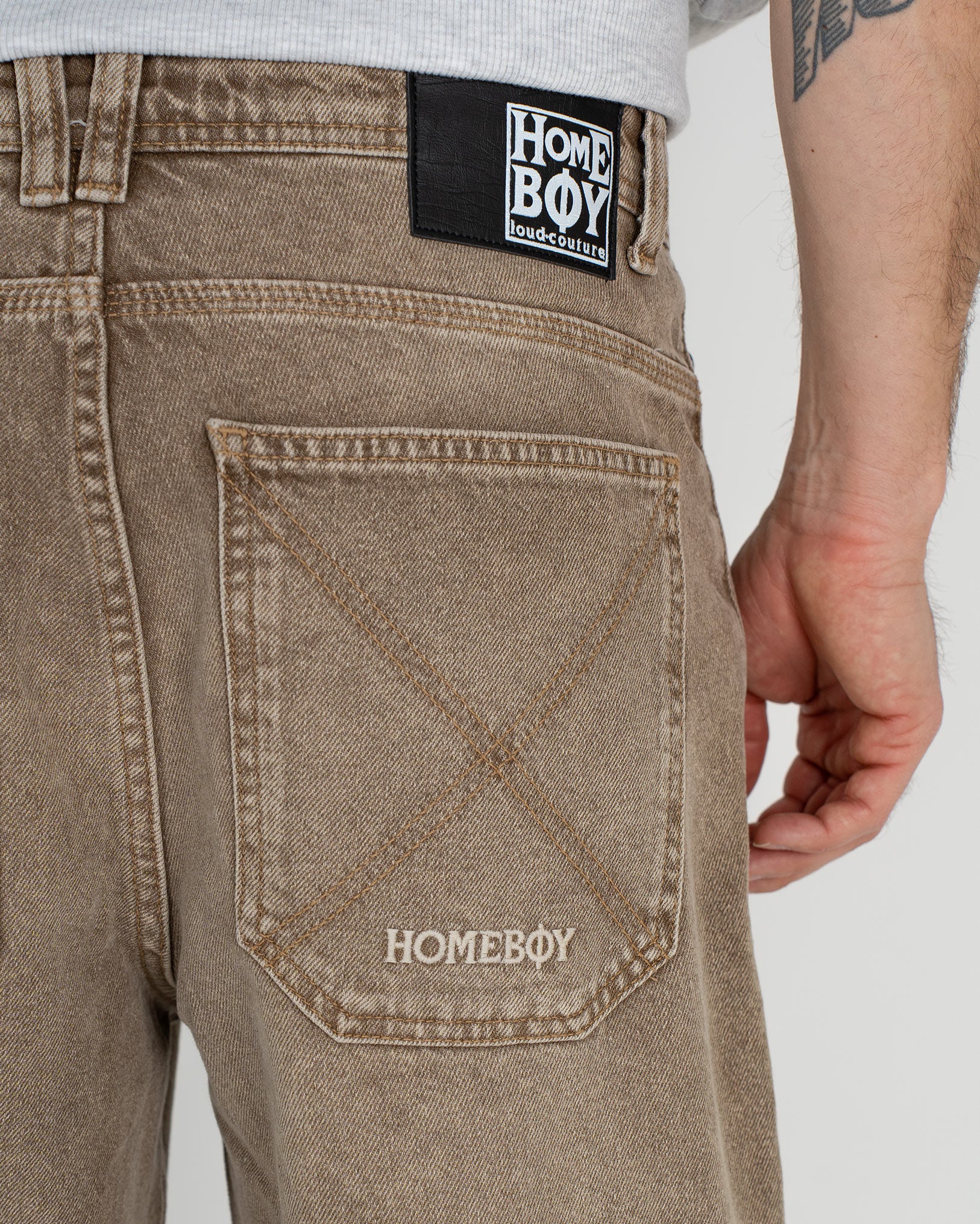 x-tra BAGGY Dye Denim WASHED BROWN - Image 4