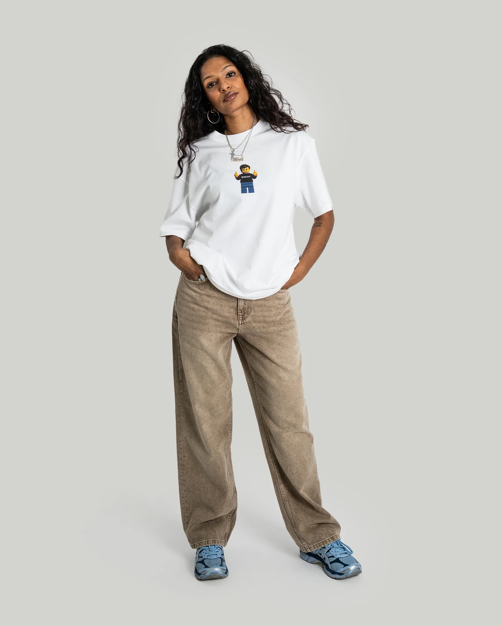 x-tra BAGGY Dye Denim WASHED BROWN - Image 5