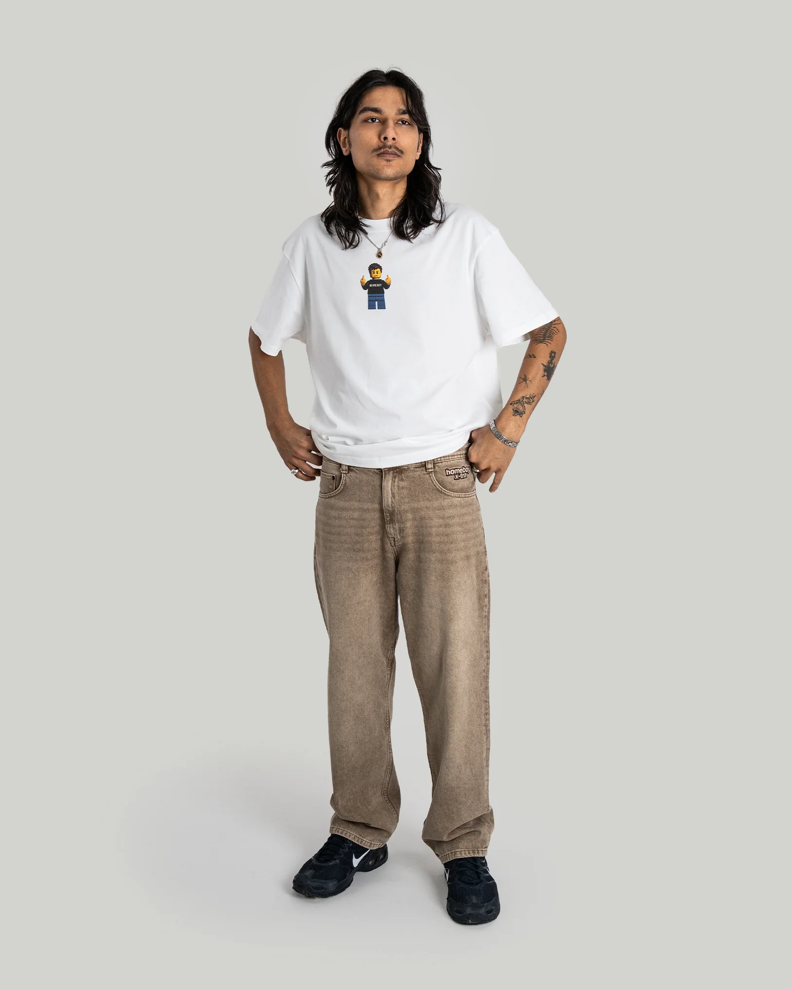 x-tra BAGGY Dye Denim WASHED BROWN - Image 8