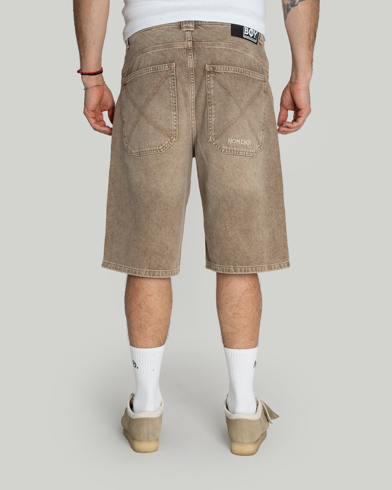 x-tra BAGGY Dye Denim SHORTS washed Brown - Image 2