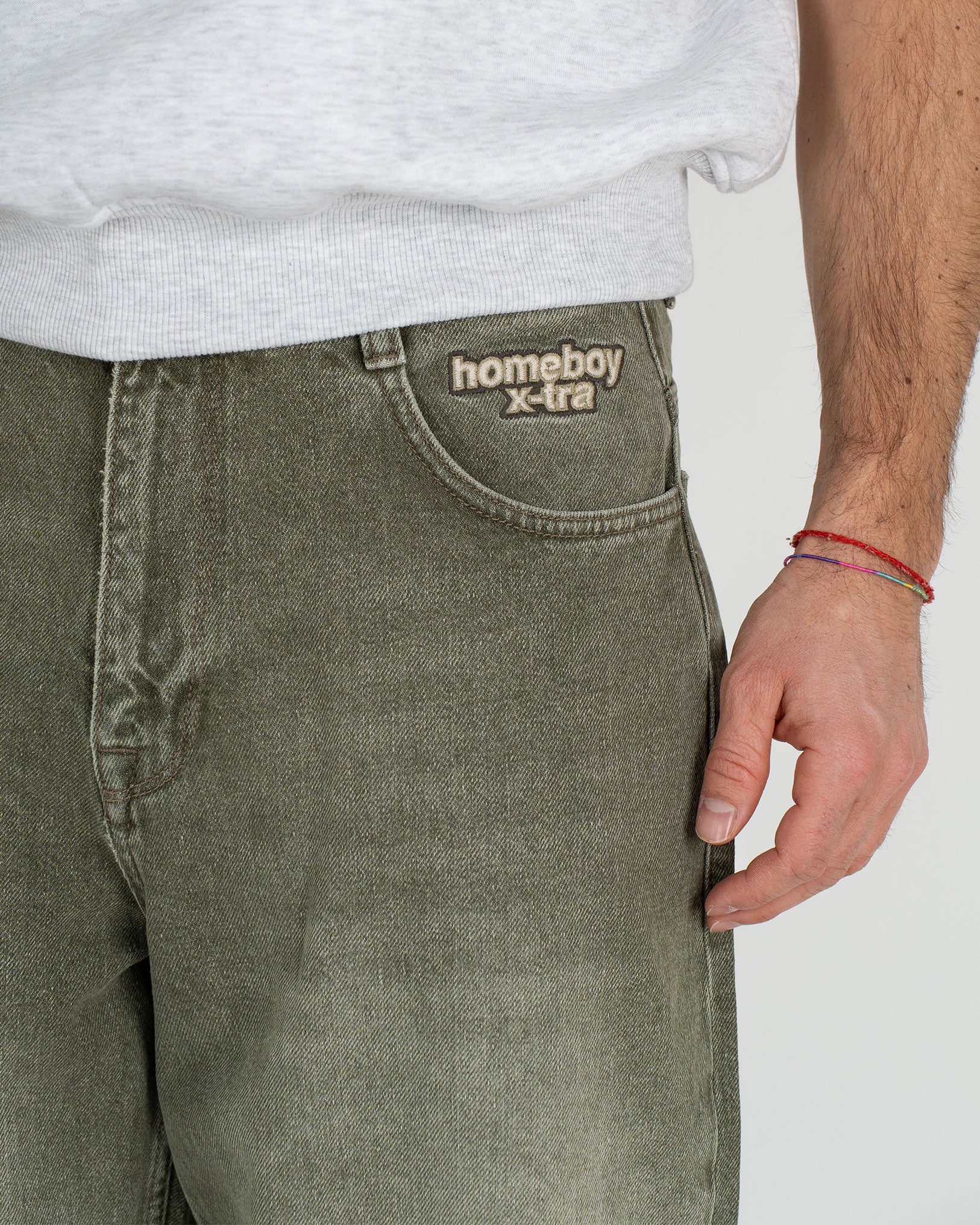 x-tra BAGGY Dye Denim WASHED GREEN - Image 8