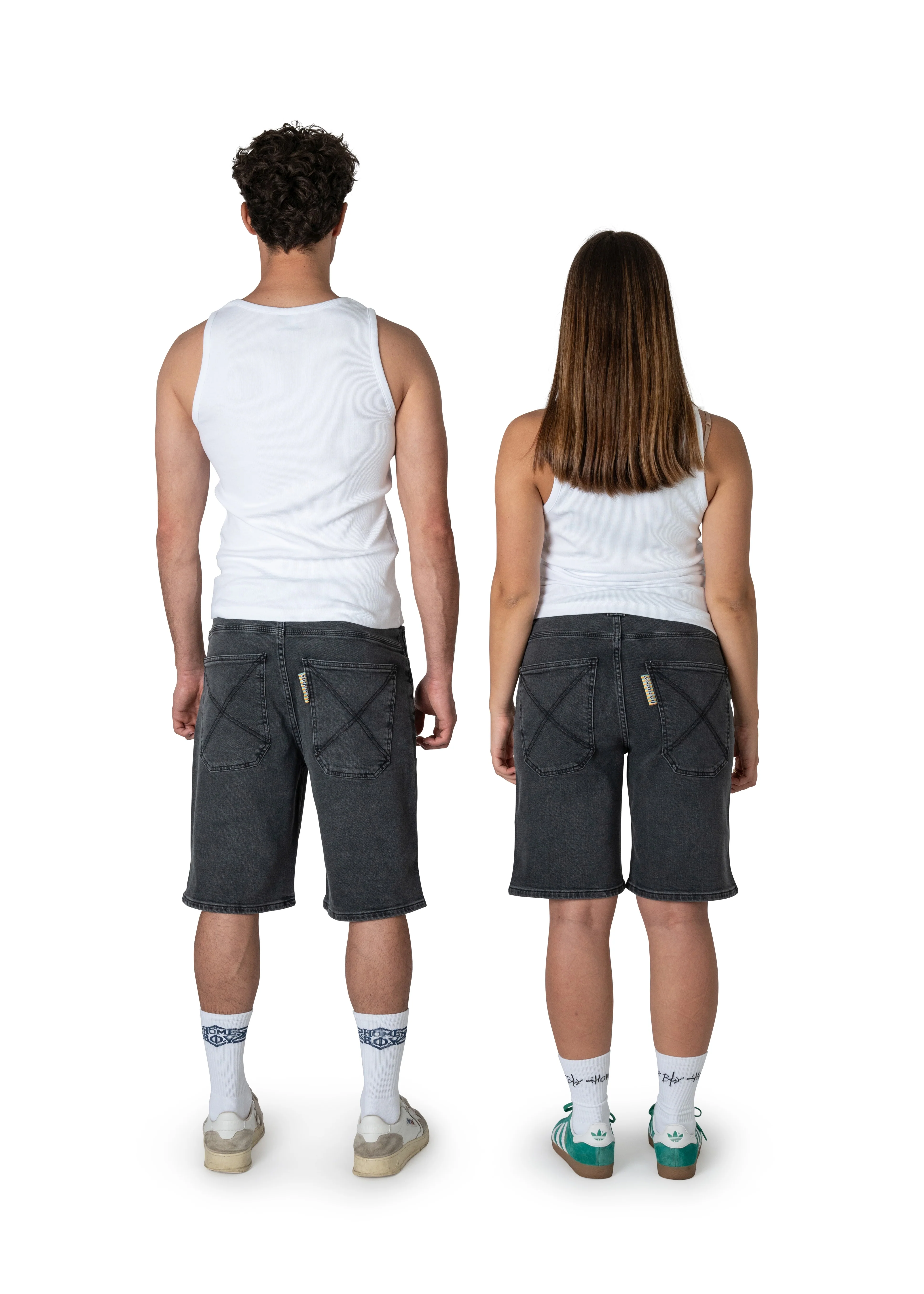 x-tra BAGGY Denim Shorts Washed Grey - Image 3