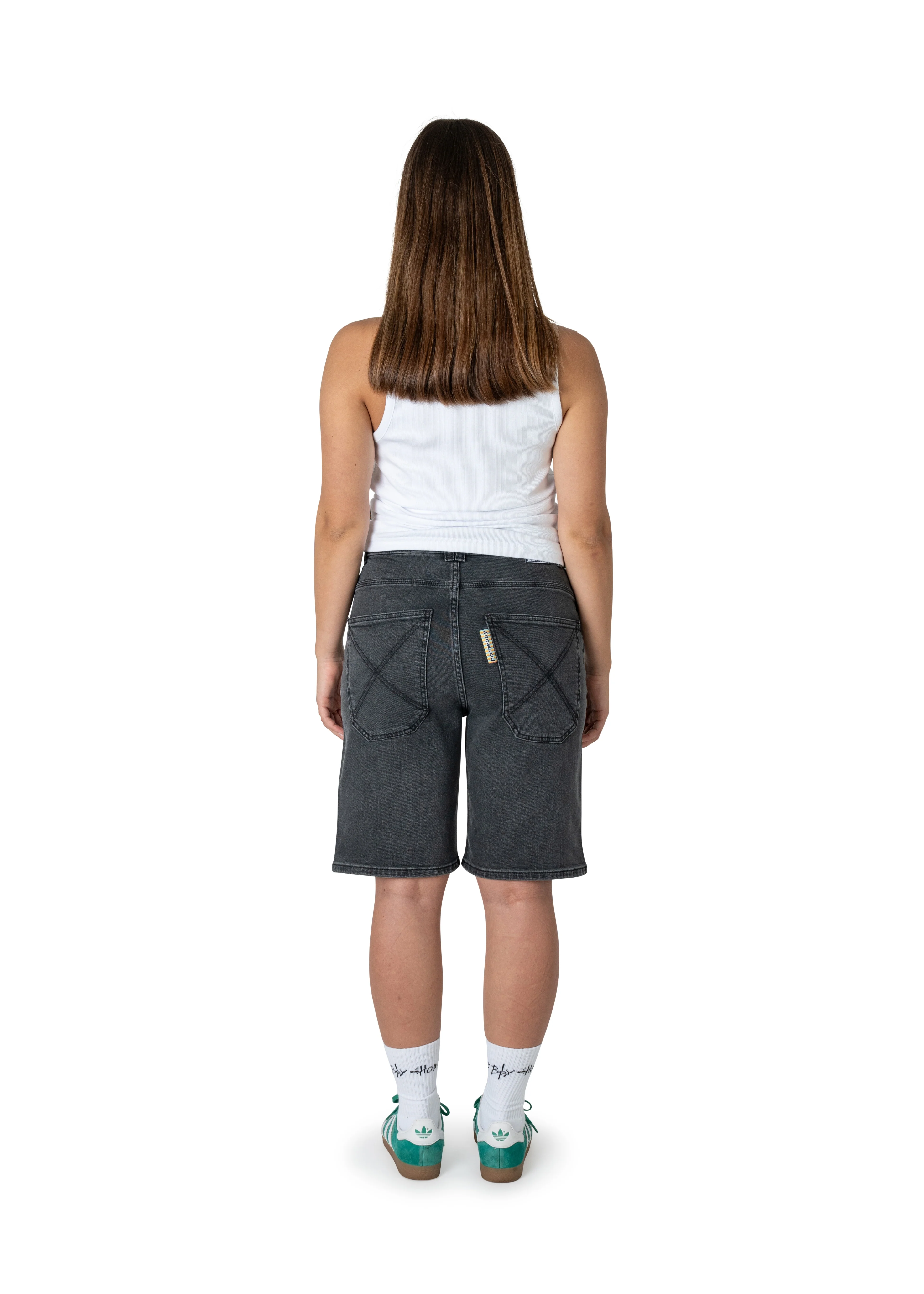 x-tra BAGGY Denim Shorts Washed Grey - Image 5