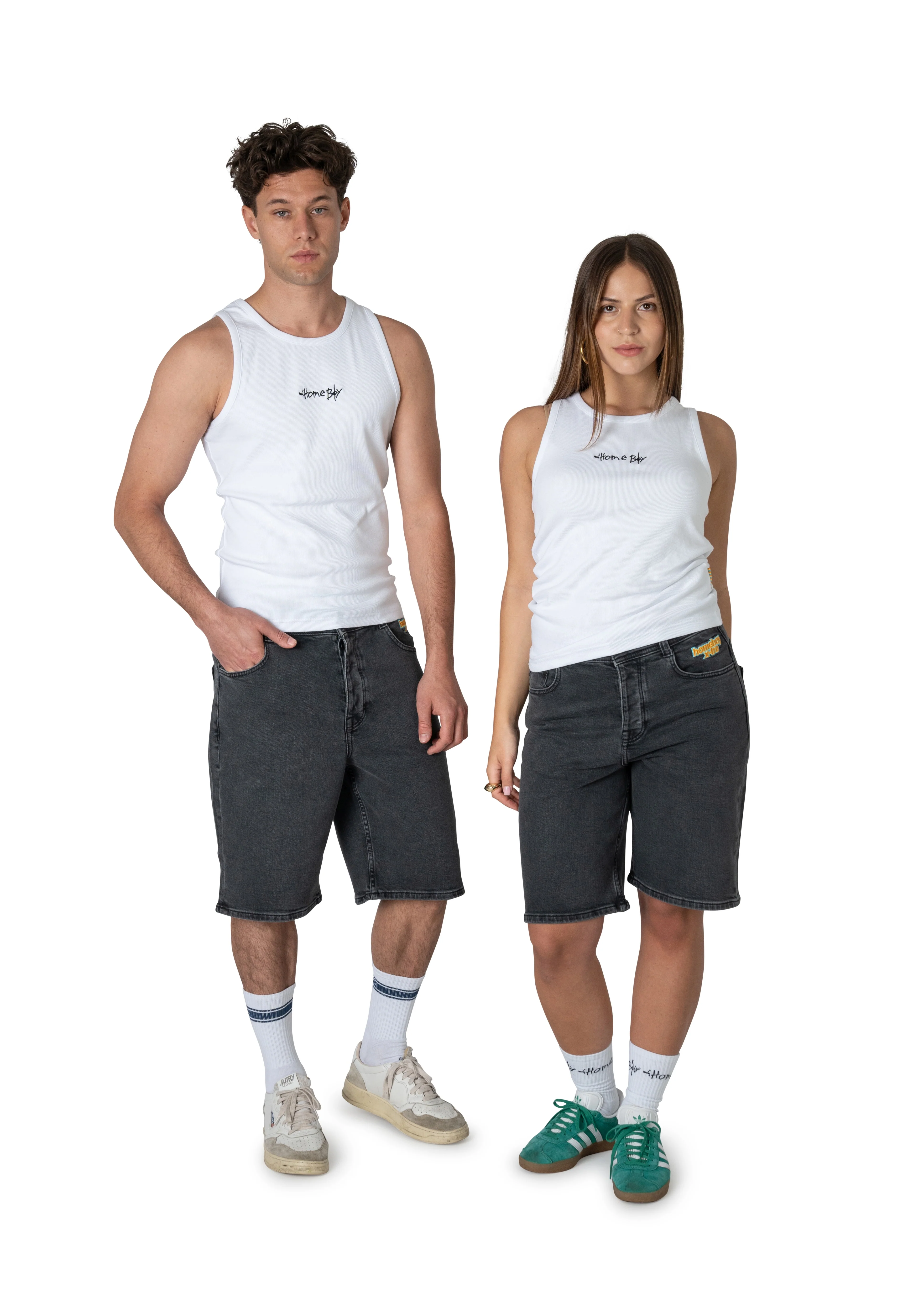 x-tra BAGGY Denim Shorts Washed Grey - Image 6