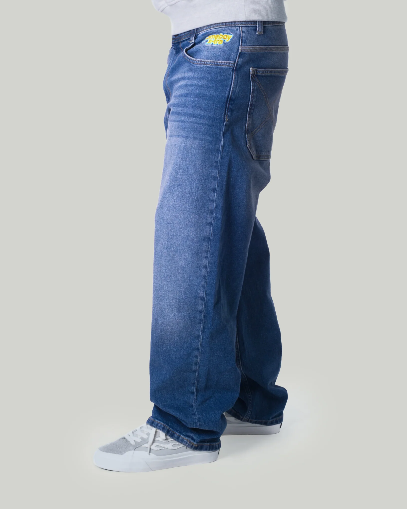 x-tra BAGGY Wiskers Denim VINTAGE BLUE - Image 3