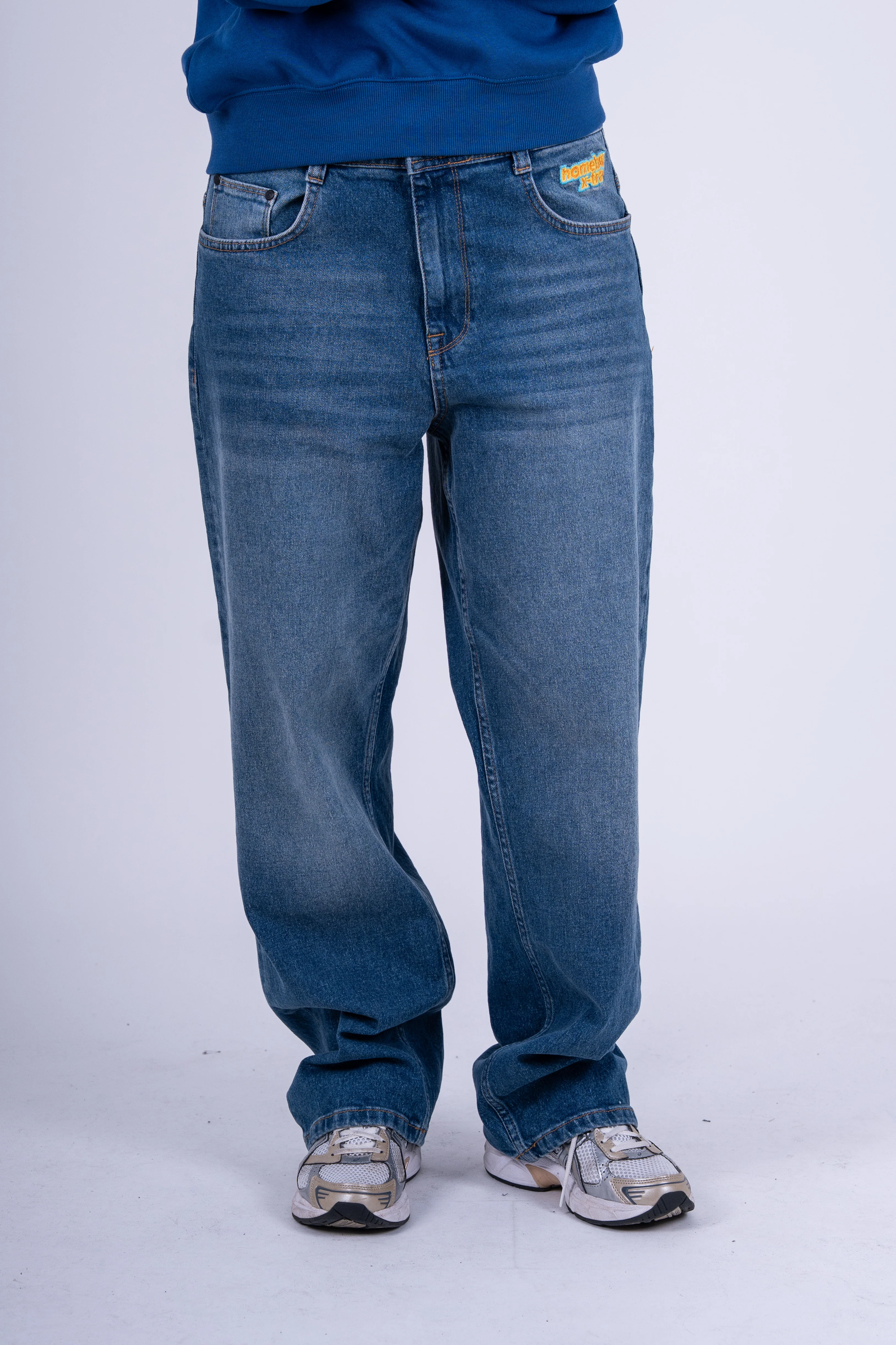 x-tra BAGGY Wiskers Denim VINTAGE BLUE - Image 6