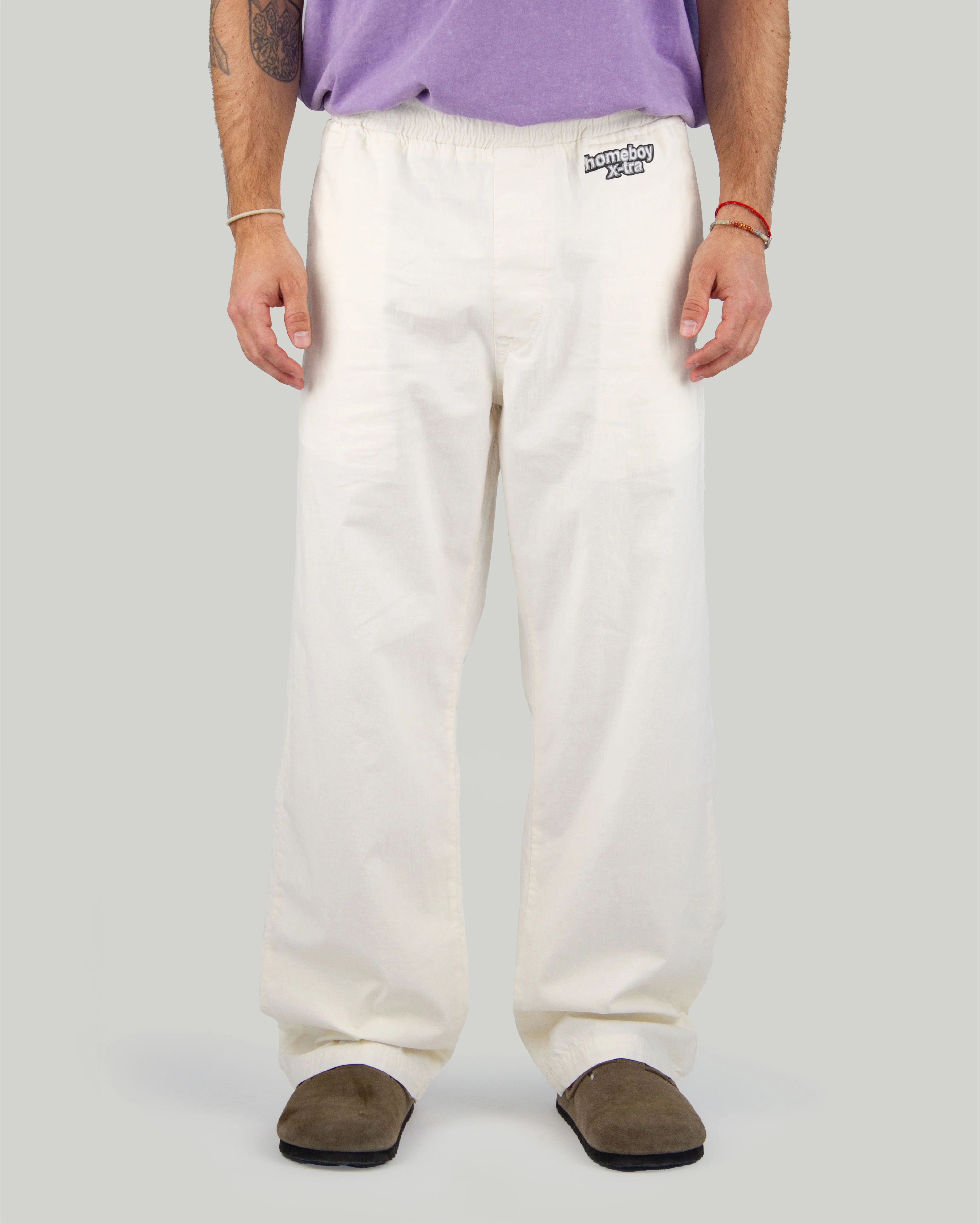 x-tra BEACH BAGGY Linen Pant Butter