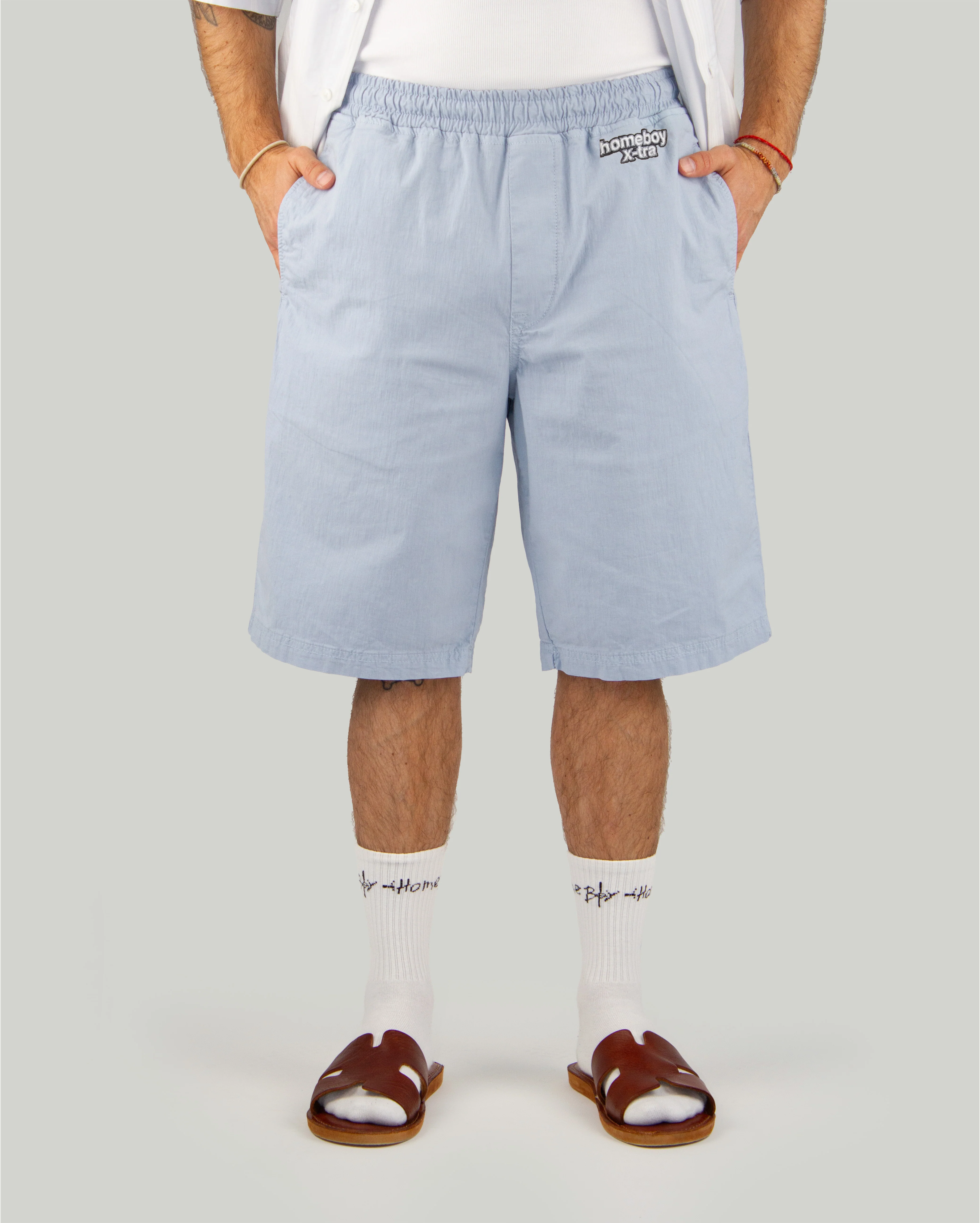 x-tra BEACH BAGGY Linen Short Retro Blue