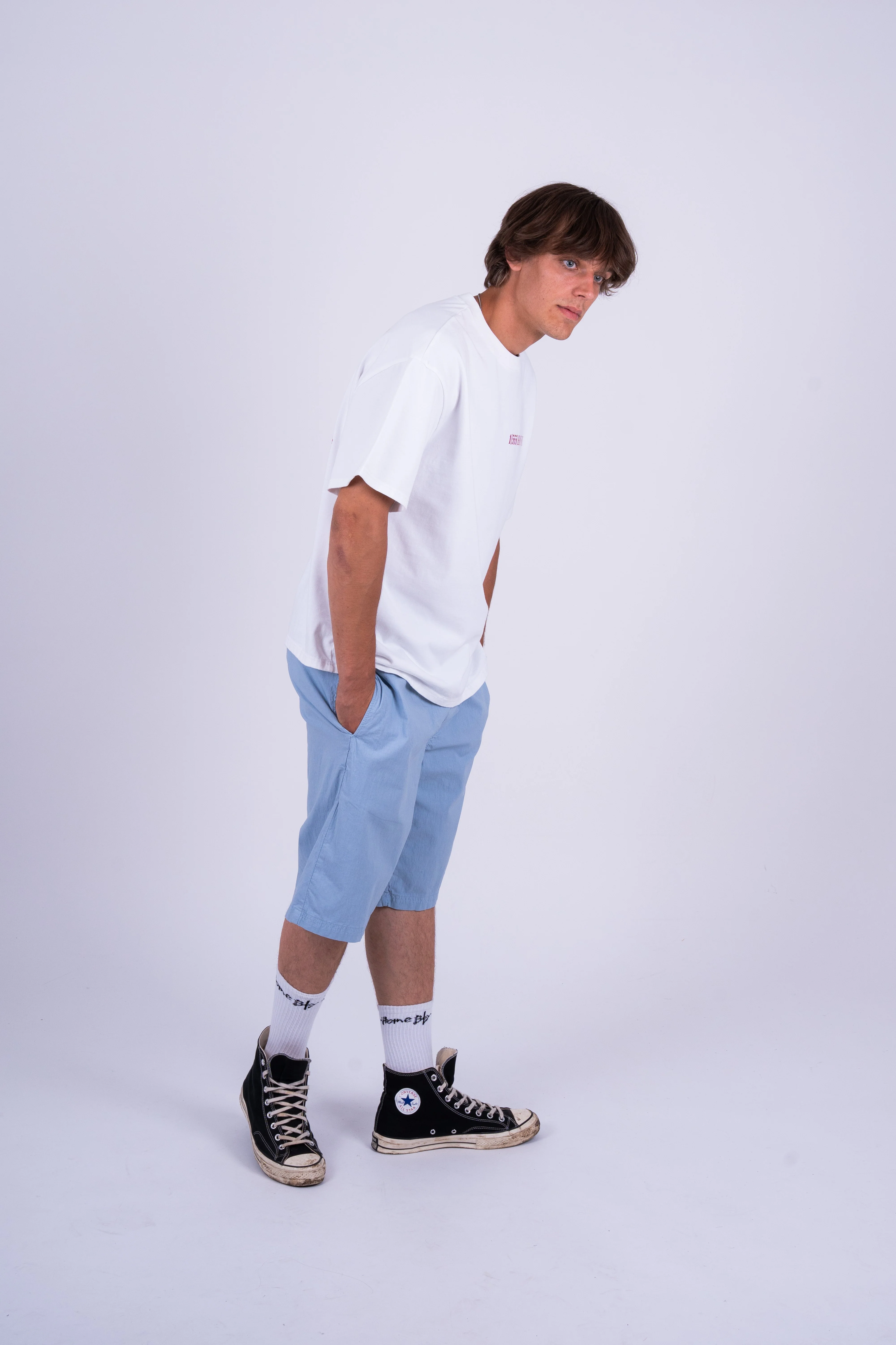x-tra BEACH BAGGY Linen Short Retro Blue - Image 4