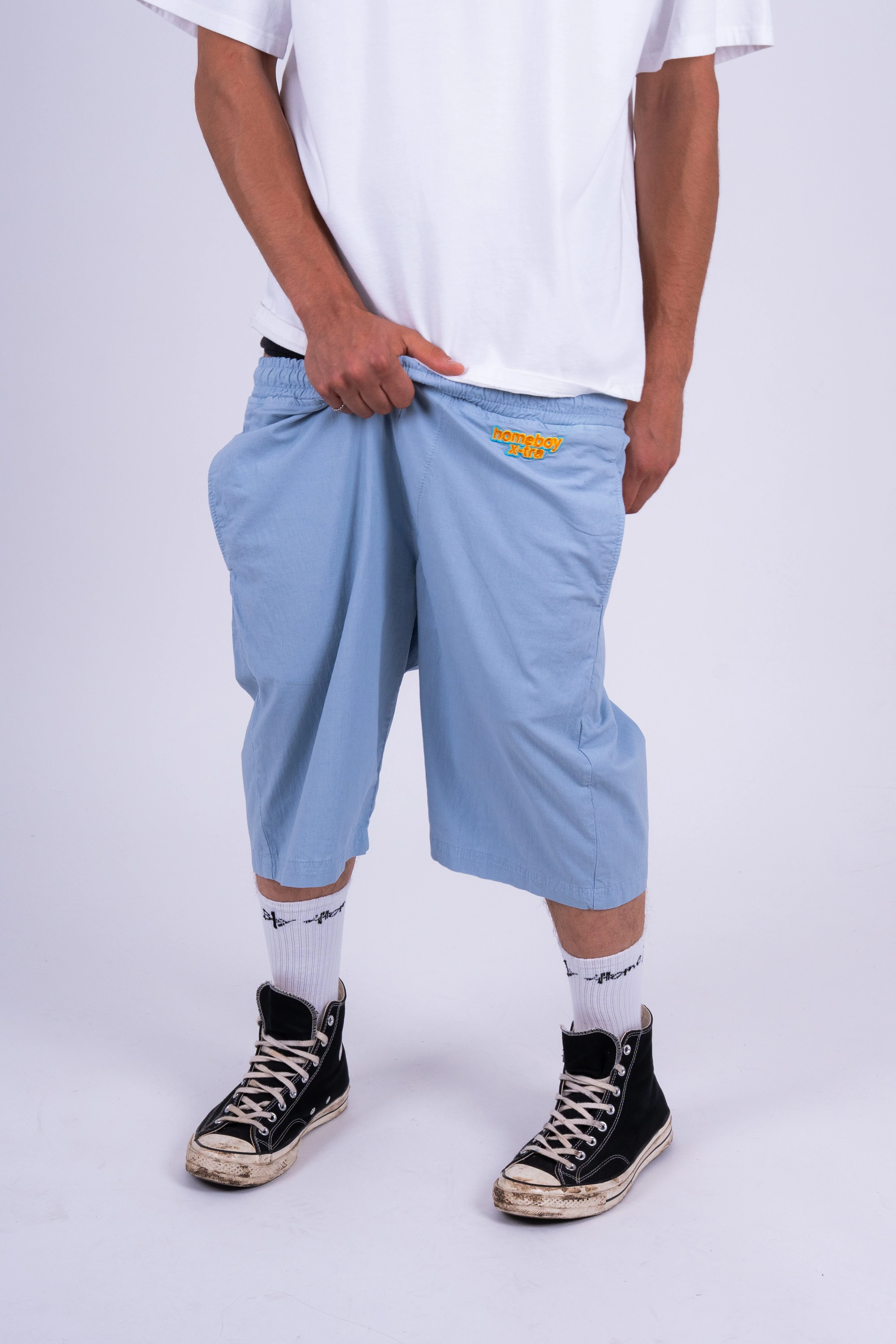 x-tra BEACH BAGGY Linen Short Retro Blue - Image 5