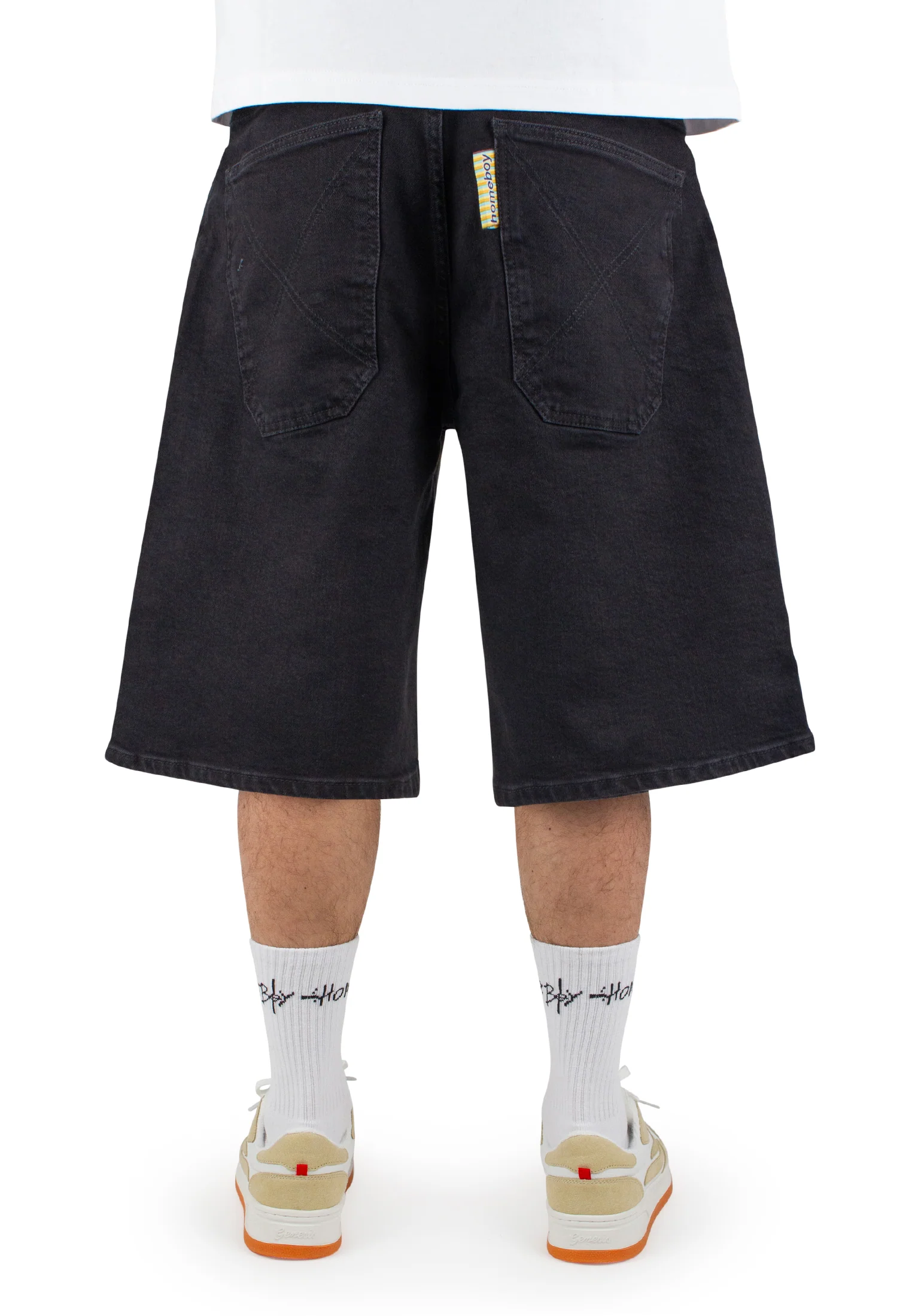 x-tra MONSTER Denim Shorts Washed Black - Image 11