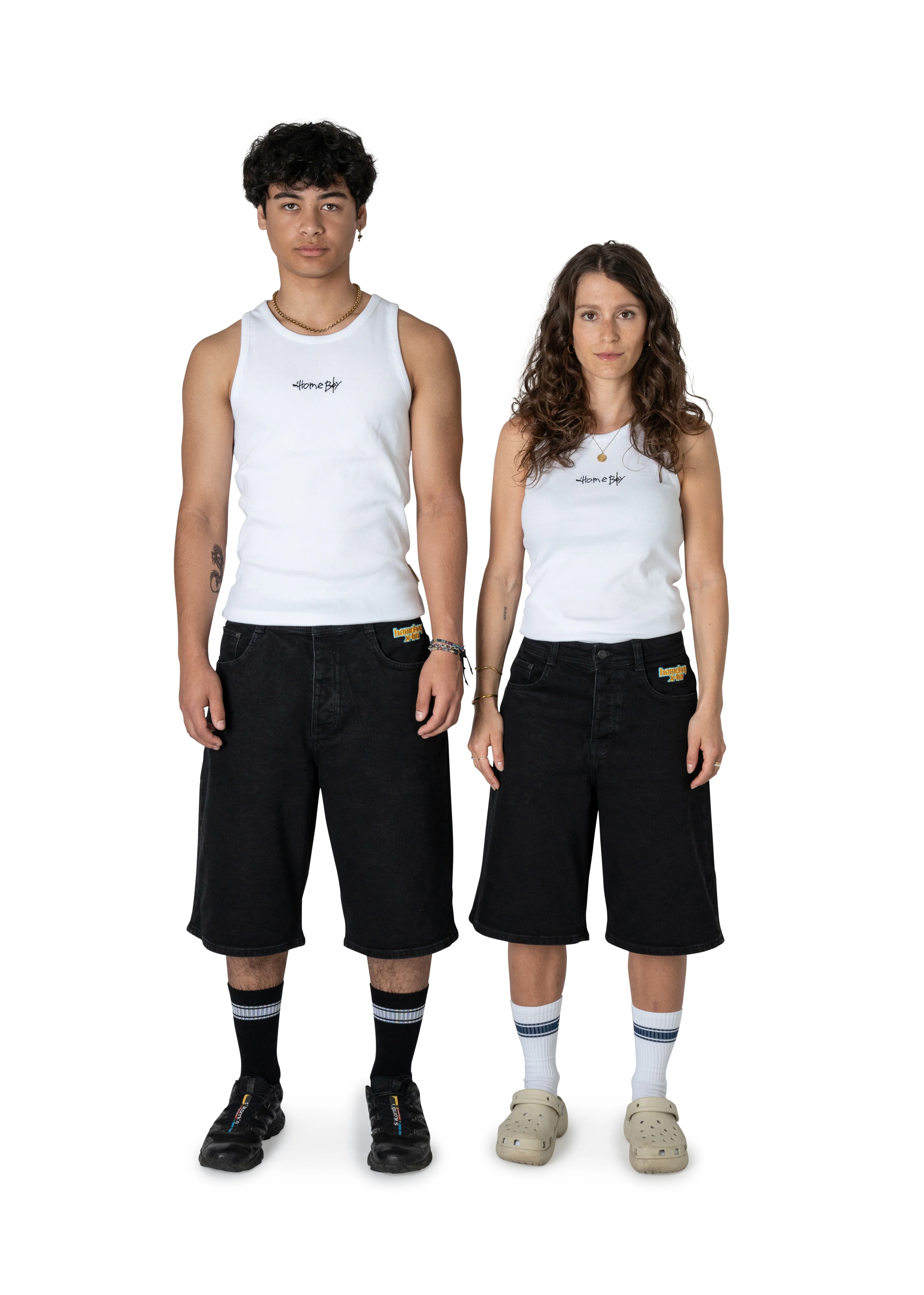 x-tra MONSTER Denim Shorts Washed Black - Image 5