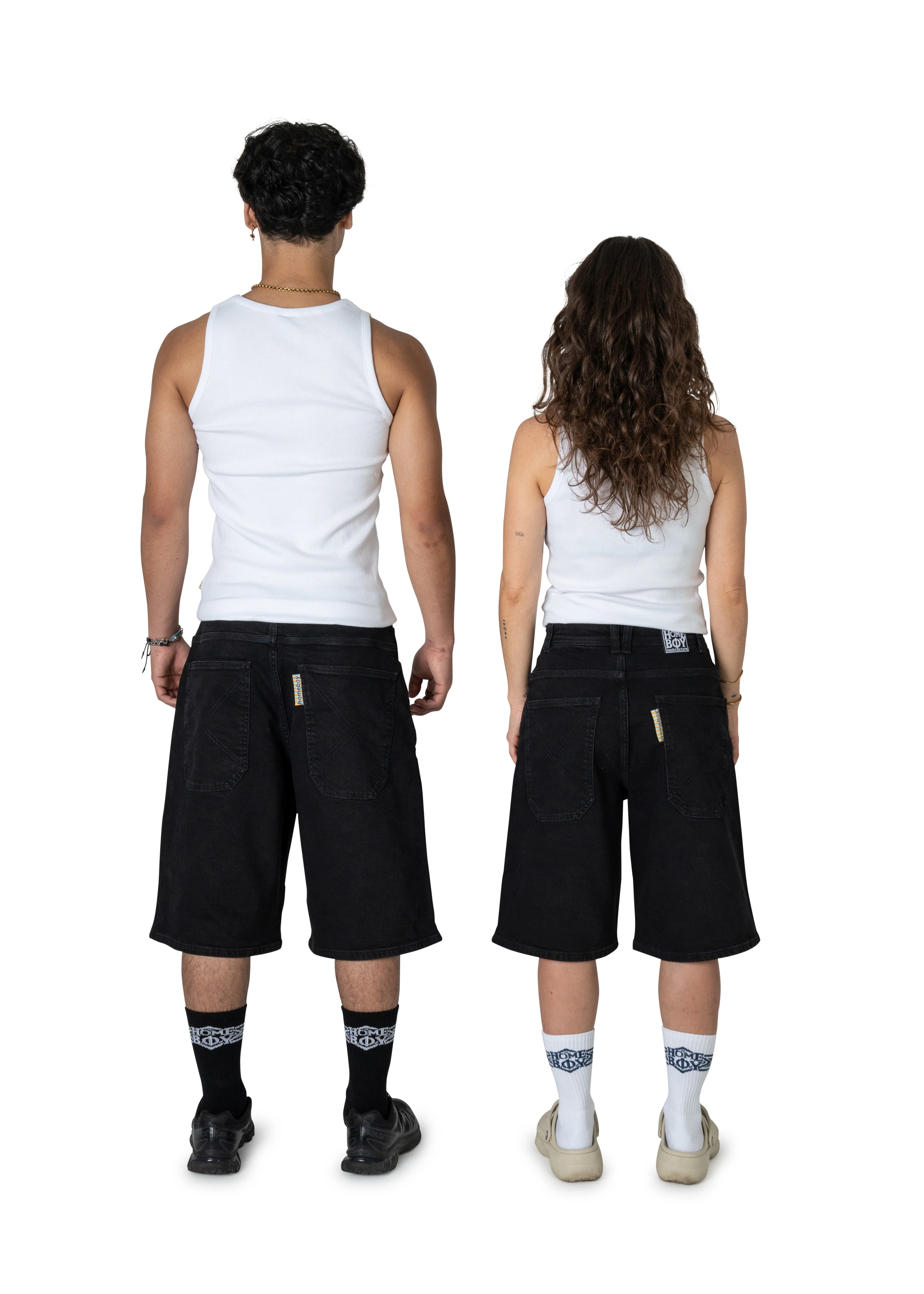 x-tra MONSTER Denim Shorts Washed Black - Image 6