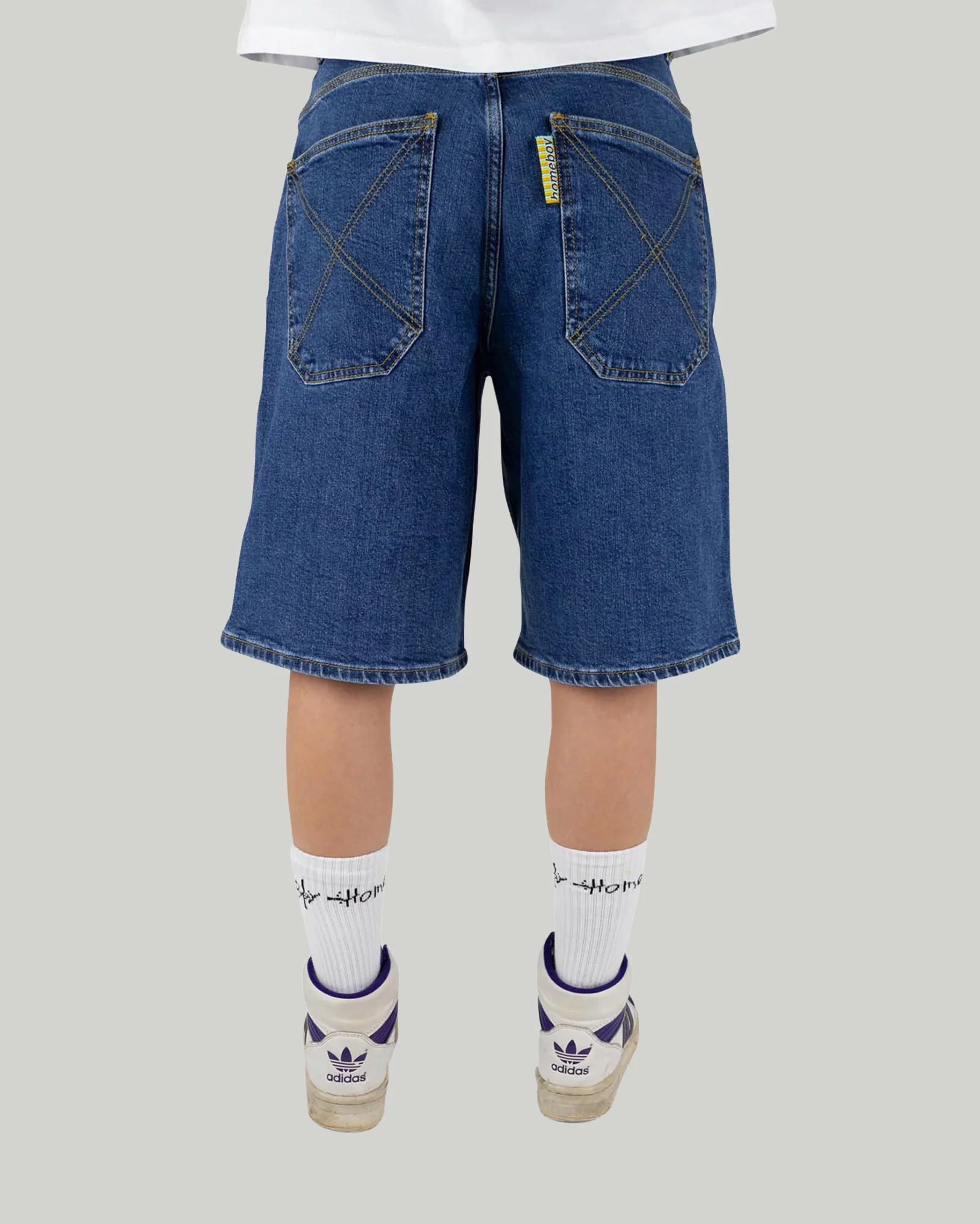 x-tra MONSTER Denim Shorts Washed Blue - Image 4