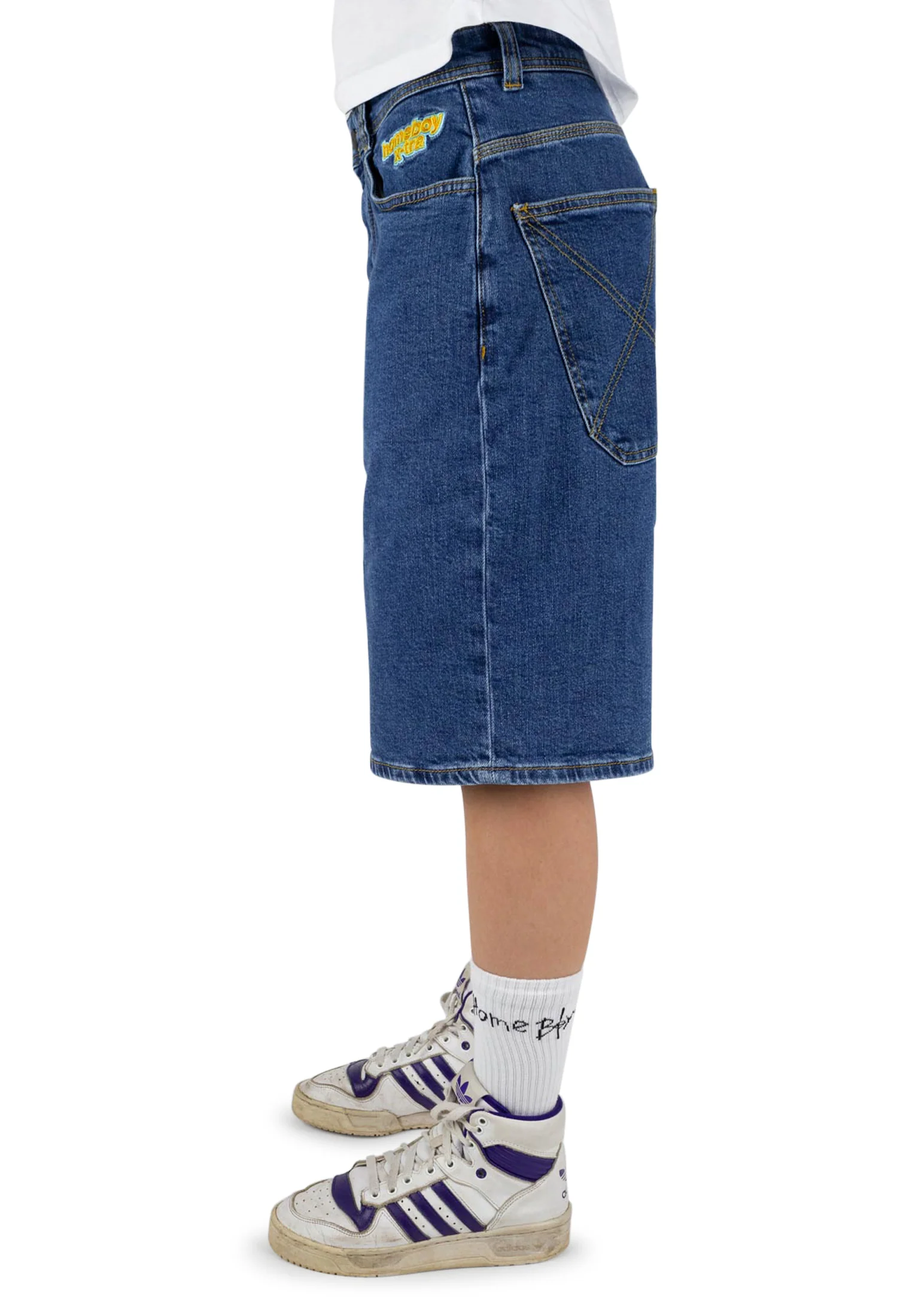 x-tra MONSTER Denim Shorts Washed Blue - Image 5